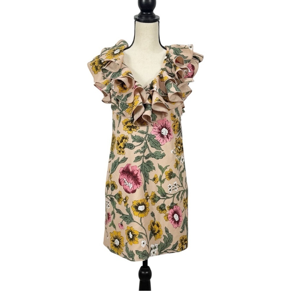 C /MEO COLLECTIVE Floral Ruffle Midi Dress - Multicolor size XS Women’s